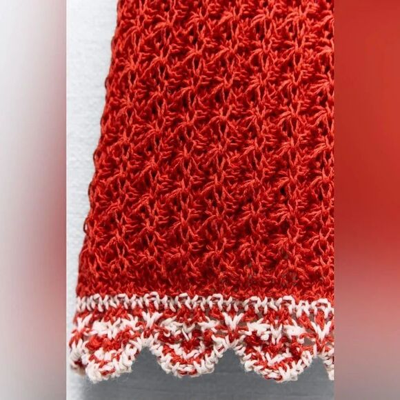 ZARA POINTELLE KNIT MINI DRESS - Picture 7 of 8